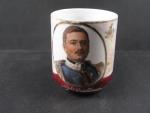 Porcelánový hrnek s portrétem císaře Karla