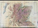 Letecká mapa RAF z roku 1944, Oblast - The Highlands (severní Skotsko - Vysočina), rozměr 100 x 70 cm