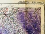 Letecká mapa RAF z roku 1942, Oblast - Irské moře , část severní Irsko a západní Anglie, rozměr 100 x 75 cm