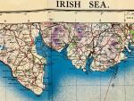 Letecká mapa RAF z roku 1942, Oblast - Irské moře , část severní Irsko a západní Anglie, rozměr 100 x 75 cm