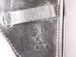 Originální kožené pouzdro na pistoli P38, vyrobeno v roce 1943, značené, orlice, WaA706 gxy - kód výrobce - Gebr. Klinge, Lederwarenfabrik, Dresden- Loebtau.