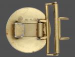 Přezka na opasek, NSDAP, pozlacený hliník, značka výrobce RZM M 4/23 (Dr. Franke & Cie KG Lüdenscheid)