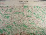 Barevná mapa RAF 1944 cíl Nowy Sacz