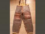 Kožené letecké kalhoty B-1 z WW2, štítek i raženo.