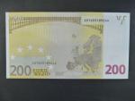 200 Euro 2002 s.X, Německo, podpis Willema F. Duisenberga, R005 tiskárna Bundesdruckerei, Německo