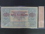 100 Kč 1919 reprint města Ivančice 2018, papír s vodoznakem a UV tiskem, STC Praha, orig. balení