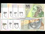 sada bankovek 20 - 5000 Sk s přítiskem Bi-milénium