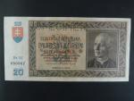 20 Ks 15.9.1939 serie Pr 32, perf. SPECIMEN nahoře