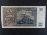 20 Ks 15.9.1939 serie Pr 32, perf. SPECIMEN nahoře