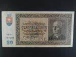 20 Ks 15.9.1939 serie Vx 42, perf. SPECIMEN dole