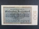 Německo, 100 Rtm 1.11.1923 série A, platná na ČS území, Ro. 159, Ba. D17, dobrá zachovalost