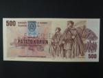 500 Sk/Kčs 1973 s. U 41, kolkovaná s perf. SPECIMEN, Ba. SK 4, Pi. 18
