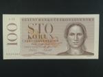 100 Kčs 24.10.1951 nevydaná, série A 23, původní exemplář s černomodrým číslovačem, bezvadná kvalita