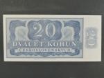 20 Kčs 25.2.1953 nevydaná, série A 24, původní exemplář, bezvadná kvalita