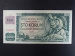 100 Kč 1961 s. T 59, kolek, Baj. CZ 1b, Pi. 1