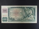100 Kč 1961 s. T 93, kolek, Baj. CZ 1b, Pi. 1