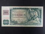 100 Kč 1961 s. R 78, kolek, široký číslovač 1c