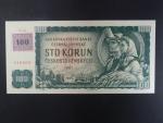 100 Kč 1961 s. X 34 (malá průsvitka) II.vydání, kolek, Baj. CZ 1e, Pi. 1 