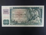 100 Kč 1961 s. X 35 (malá průsvitka) II.vydání, kolek, Baj. CZ 1e, Pi. 1 