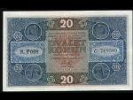 20 Kč 15.4.1919, serie P, velmi pekna
