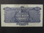 1000 K 1944 série AA, 1x perf. SPECIMEN nahoře