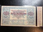 100 Kč 1919 reprint města Ivančice 2018, papír s vodoznakem a UV tiskem, STC Praha, orig. balení
