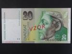 anulát - 20 Sk 20.10.2006 série V 00000000, číslo 0704 s přetiskem VZOR, Ba. SK 7g