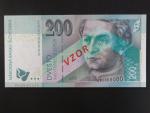 anulát - 200 Sk 31.3.1999 serie E 00000000, číslo 0238 s přetiskem VZOR, Ba. SK 13a, Pi. 30s