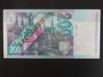 anulát - 200 Sk 31.3.1999 serie E 00000000, číslo 0238 s přetiskem VZOR, Ba. SK 13a, Pi. 30s