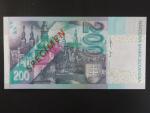 anulát - 200 Sk 31.3.1999 série E 00000000, číslo 0704 s přetiskem VZOR, Ba. SK 13a, Pi. 30s