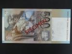 anulát - 500 Sk 31.10.1996 série F 00000000, číslo 704 s přetiskem SPECIMEN, Baj. SK 9b, Pi. 27s