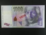 anulát - 1000 Sk 1.8.2007 série P 00000000, číslo 0704 s přetiskem VZOR, Ba. SK15d