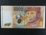 anulát - 5000 Sk 10.5.1999 série H 00000000, číslo 0704 s přetiskem VZOR, Baj. SK 14a, Pi. 33s