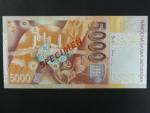 anulát - 5000 Sk 17.11.2003 série H 00000000, číslo 0968 s přetiskem VZOR, Baj. SK 14b, Pi. 43s