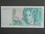 Bundesrepublik, 20 Deutsche Mark 1.10.1993 náhradní série ZA, Ros. 304b
