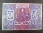 20 K 1919 poukázka království českého, nevydaná, oboustranná