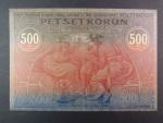 500 Kč 1919, sběratelská kopie ČNS pobočky papírová platidla, oboustranná