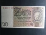 Německo, 20 RM 1929 série Z, mírové vydání, podtiskové písmeno B, Ba. D3b