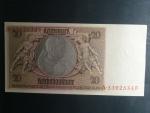 Německo, 20 RM 1929 série A, mírové vydání, podtiskové písmeno B, Ba. D3b