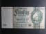  CZ-Zahraniční bankovky platné na čs území 1938 - 1945 - Německo, 50 RM 1933 série G, mírové vydání, podtiskové písmeno L, Ba. D 6d