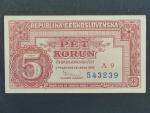 5 Kčs 25.1.1949 série 9