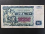 1000 Ks 25.5.1934 s přetiskem, série O, 2x perf. SPECIMEN dole