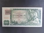 100 Kč 1961 s. G 83 II.vydání, kolkovaná, čitelná nepřelepená série