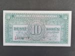 10 Kčs 1945 série S/M - var. hnědý číslovač