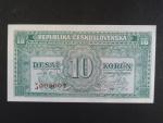 10 Kčs 1945 série V/J - var. hnědý číslovač