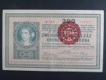200 Kronen (1920) série A 1024 s přetiskem, Ri. A40