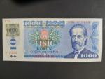 1000 Kč 1985 s. C 24 - sériové čísla blíž u sebe, kolek lepený, Baj. CZ 3a, Pi. 3