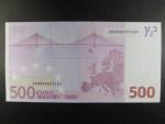500 Euro 2002 s.X, Německo, podpis Jeana-Clauda Tricheta, R018 tiskárna Bundesdruckerei, Německo