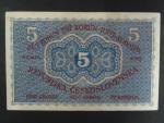 5 Kč 15. 4. 1919 série 0052 bez tečky za Č
