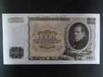 1000 Kč 25.5.1934, série K, 1x perf. SPECIMEN